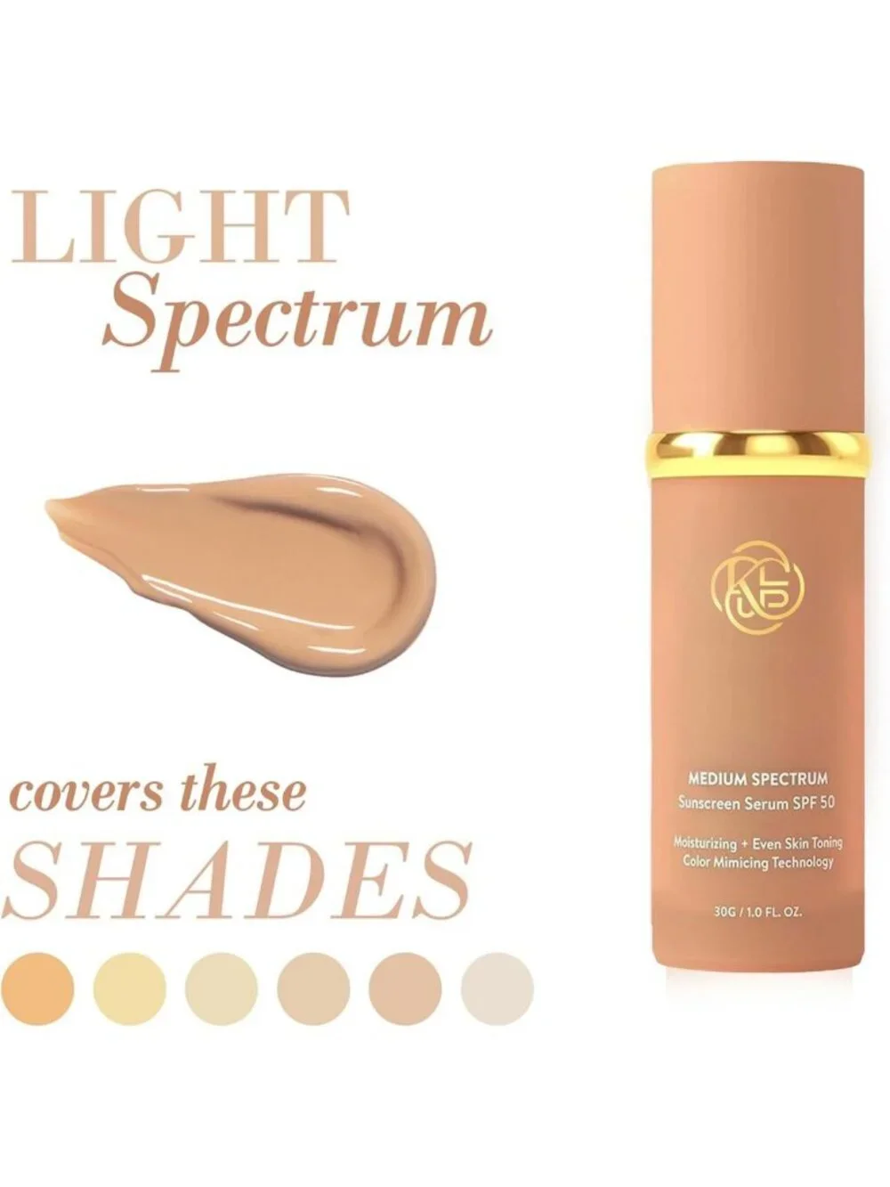 4-in-1 Hydrating Color Changing Foundation - Medium SPF 50+, Longwearing